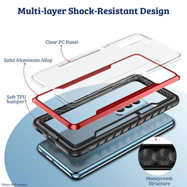 Samsung Galaxy S21 Compatible Case Cover With Premium Shield Shockproof Heavy Duty Armor - Iridescent